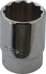 Blackhawk by Proto - 13/16", 1/2" Drive, Standard Hand Socket - 12 Points, 1-1/2" OAL, Chrome Finish - Exact Tool & Supply