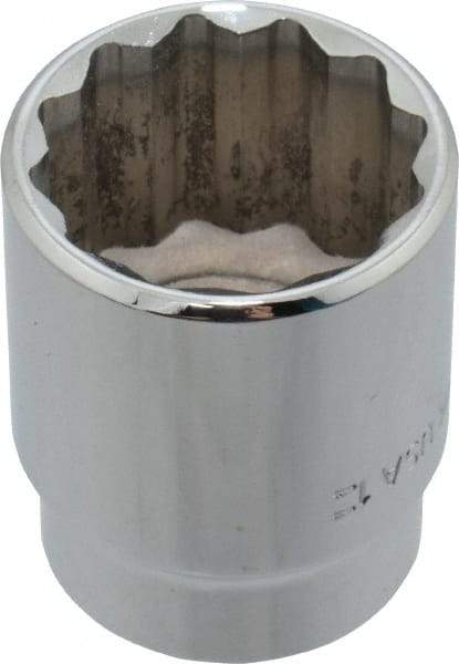 Blackhawk by Proto - 1", 1/2" Drive, Standard Hand Socket - 12 Points, 1-37/64" OAL, Chrome Finish - Exact Tool & Supply