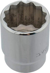Blackhawk by Proto - 1", 1/2" Drive, Standard Hand Socket - 12 Points, 1-37/64" OAL, Chrome Finish - Exact Tool & Supply