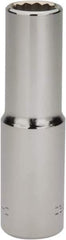 Blackhawk by Proto - 1/2", 1/2" Drive, Deep Hand Socket - 12 Points, 3-1/8" OAL, Chrome Finish - Exact Tool & Supply