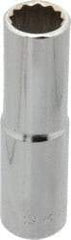 Blackhawk by Proto - 9/16", 1/2" Drive, Deep Hand Socket - 12 Points, 3-1/8" OAL, Chrome Finish - Exact Tool & Supply