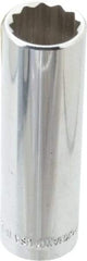 Blackhawk by Proto - 11/16", 1/2" Drive, Deep Hand Socket - 12 Points, 3-1/8" OAL, Chrome Finish - Exact Tool & Supply