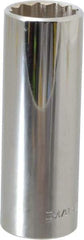 Blackhawk by Proto - 13/16", 1/2" Drive, Deep Hand Socket - 12 Points, 3-1/8" OAL, Chrome Finish - Exact Tool & Supply
