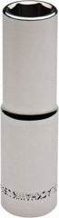 Blackhawk by Proto - 9/16", 1/2" Drive, Deep Hand Socket - 6 Points, 3-3/32" OAL, Chrome Finish - Exact Tool & Supply