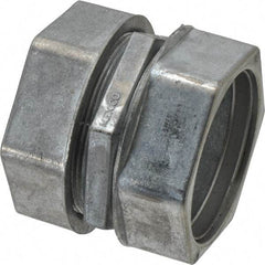 Thomas & Betts - 2" Trade, Die Cast Zinc Compression EMT Conduit Coupling - Noninsulated - Exact Tool & Supply