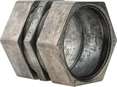 Thomas & Betts - 2-1/2" Trade, Die Cast Zinc Compression EMT Conduit Coupling - Noninsulated - Exact Tool & Supply