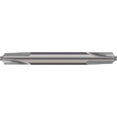 Micro 100 - 0.5mm Radius, 1/8" Diam, 3 Flute Solid Carbide Corner Rounding End Mill - Exact Tool & Supply