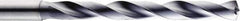 SGS - 9/64", 140° Point, Spiral Flute, Solid Carbide Taper Length Drill Bit - AlTiN Finish, 34mm Flute Length, 72mm OAL, Series 140 - Exact Tool & Supply