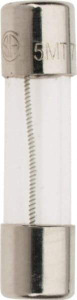 Ferraz Shawmut - 250 VAC, 0.7 Amp, Time Delay Miniature Glass Fuse - Clip Mount, 20mm OAL, 5mm Diam - Exact Tool & Supply