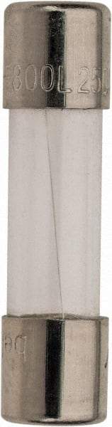 Ferraz Shawmut - 250 VAC, 0.8 Amp, Fast-Acting Miniature Glass Fuse - Clip Mount, 20mm OAL, 5mm Diam - Exact Tool & Supply