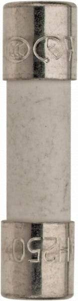 Ferraz Shawmut - 250 VAC, 2 Amp, Time Delay Miniature Ceramic Fuse - Clip Mount, 20mm OAL, 5mm Diam - Exact Tool & Supply