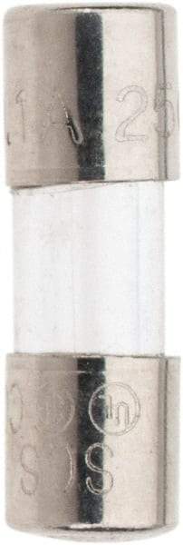 Ferraz Shawmut - 140 VDC, 250 VAC, 0.1 Amp, Fast-Acting Miniature Glass Fuse - Clip Mount, 15mm OAL, 5mm Diam - Exact Tool & Supply