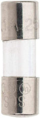 Ferraz Shawmut - 140 VDC, 250 VAC, 0.1 Amp, Fast-Acting Miniature Glass Fuse - Clip Mount, 15mm OAL, 5mm Diam - Exact Tool & Supply