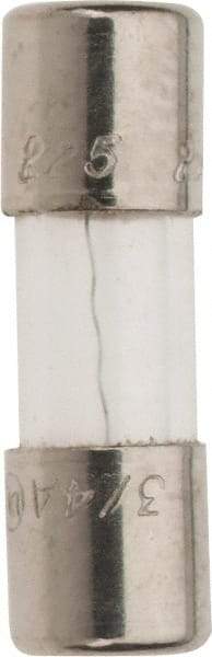 Ferraz Shawmut - 140 VDC, 350 VAC, 0.75 Amp, Fast-Acting Miniature Glass Fuse - Clip Mount, 15mm OAL, 10 at 125 V kA Rating, 5mm Diam - Exact Tool & Supply