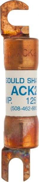 Ferraz Shawmut - 2 Amp Time Delay Round Forklift & Truck Fuse - 125VAC, 125VDC, 3.07" Long x 0.5" Wide, Bussman ACK2, Ferraz Shawmut ACK2 - Exact Tool & Supply