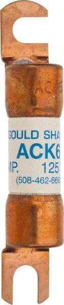 Ferraz Shawmut - 6 Amp Time Delay Round Forklift & Truck Fuse - 125VAC, 125VDC, 3.07" Long x 0.5" Wide, Bussman ACK6, Ferraz Shawmut ACK6 - Exact Tool & Supply