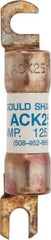 Ferraz Shawmut - 25 Amp Time Delay Round Forklift & Truck Fuse - 125VAC, 125VDC, 3.07" Long x 0.5" Wide, Bussman ACK25, Ferraz Shawmut ACK25 - Exact Tool & Supply