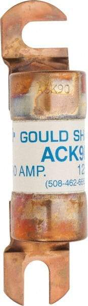 Ferraz Shawmut - 90 Amp Time Delay Round Forklift & Truck Fuse - 125VAC, 125VDC, 4.46" Long x 1" Wide, Bussman ACK90, Ferraz Shawmut ACK90 - Exact Tool & Supply