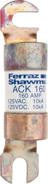 Ferraz Shawmut - 160 Amp Time Delay Round Forklift & Truck Fuse - 125VAC, 125VDC, 4.72" Long x 1" Wide, Bussman ACK160, Ferraz Shawmut ACK160 - Exact Tool & Supply