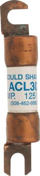 Ferraz Shawmut - 30 Amp General Purpose Round Forklift & Truck Fuse - 125VAC, 125VDC, 3.07" Long x 0.5" Wide, Bussman ACL30, Ferraz Shawmut ACL30 - Exact Tool & Supply