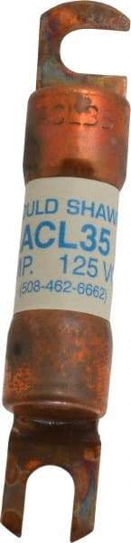 Ferraz Shawmut - 35 Amp General Purpose Round Forklift & Truck Fuse - 125VAC, 125VDC, 3.07" Long x 0.5" Wide, Bussman ACL35, Ferraz Shawmut ACL35 - Exact Tool & Supply