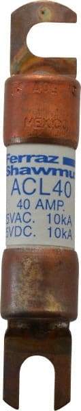 Ferraz Shawmut - 40 Amp General Purpose Round Forklift & Truck Fuse - 125VAC, 125VDC, 3.07" Long x 0.5" Wide, Bussman ACL40, Ferraz Shawmut ACL40 - Exact Tool & Supply