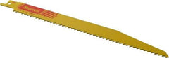 Starrett - 9" Long x 3/4" Thick, Bi-Metal Reciprocating Saw Blade - Tapered Profile, 6 TPI, Toothed Edge, Universal Shank - Exact Tool & Supply