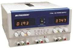 B&K Precision - 350 Watt, (A & B) 0 to 2 Amp, (C) 5 Amp, 240 VAC Input, (A & B) 0 to 30 VDC, (C) 4 to 6.50 VDC Output, Benchtop Power Supply - 3 Outputs, 10-1/2 Inch Wide x 15 Inch Deep x 5.7 Inch High, 32 to 104°F, LED Display - Exact Tool & Supply