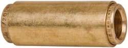 Norgren - 1/2" Outside Diam, Brass Push-to-Connect Tube Union - 150 Max psi, Tube to Tube Connection, Buna O-Ring - Exact Tool & Supply