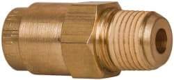 Norgren - 1/4" Outside Diam, 1/8 NPT, Brass Push-to-Connect Tube Male Connector - 150 Max psi, Tube to Male NPT Connection, Buna O-Ring - Exact Tool & Supply