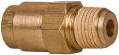 Norgren - 1/4" Outside Diam, 1/8 NPT, Brass Push-to-Connect Tube Male Connector - 150 Max psi, Tube to Male NPT Connection, Buna O-Ring - Exact Tool & Supply