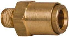 Norgren - 3/8" Outside Diam, 1/8 NPT, Brass Push-to-Connect Tube Male Connector - 150 Max psi, Tube to Male NPT Connection, Buna O-Ring - Exact Tool & Supply