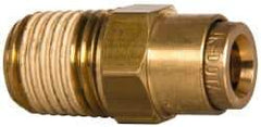 Norgren - 1/4" Outside Diam, 1/4 NPT, Brass Push-to-Connect Tube Male Connector - 150 Max psi, Tube to Male NPT Connection, Buna O-Ring - Exact Tool & Supply
