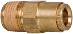 Norgren - 3/8" Outside Diam, 3/8 NPT, Brass Push-to-Connect Tube Male Connector - 150 Max psi, Tube to Male NPT Connection, Buna O-Ring - Exact Tool & Supply