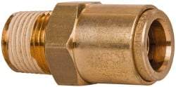 Norgren - 5/8" Outside Diam, 1/2 NPT, Brass Push-to-Connect Tube Male Connector - 150 Max psi, Tube to Male NPT Connection, Buna O-Ring - Exact Tool & Supply