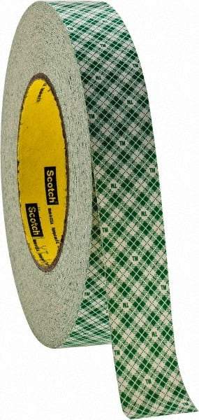 3M - 1" x 36 Yd Rubber Adhesive Double Sided Tape - 9 mil Thick, Natural (Color), Paper Liner, Continuous Roll, Series 401M - Exact Tool & Supply
