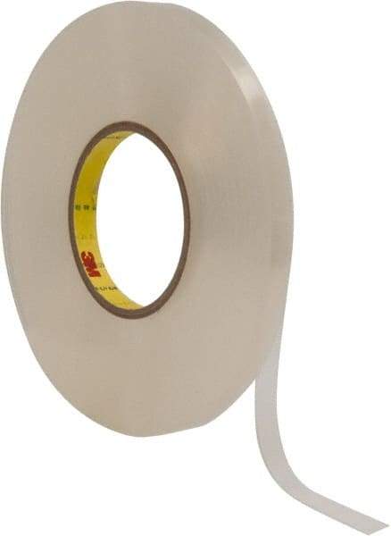 3M - 1/2" x 27 Yd Acrylic Adhesive Double Sided Tape - 1/32" Thick, Clear, Acrylic Foam Liner, Continuous Roll, Series 4658F - Exact Tool & Supply