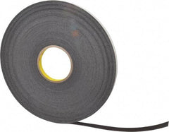 3M - 1/2" x 36 Yd Rubber Adhesive Double Sided Tape - 1/16" Thick, Black, Polyethylene Foam Liner, Continuous Roll, Series 4466B - Exact Tool & Supply