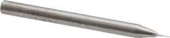 RobbJack - 0.01", 0.03" LOC, 1/8" Shank Diam, 1-1/2" OAL, 2 Flute, Solid Carbide Square End Mill - Single End, Uncoated, Spiral Flute, 30° Helix, Centercutting, Right Hand Cut, Right Hand Flute, Series SR-2 - Exact Tool & Supply