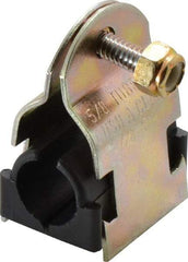 ZSI - 3/8" Pipe," Pipe Clamp with Cushion - Dichromate - Exact Tool & Supply