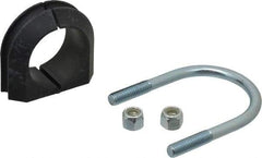 ZSI - 1-1/2" Pipe, Steel U Bolt Clamp with Cushion - Electro Galvanized, 3/4" Panel Thickness - Exact Tool & Supply