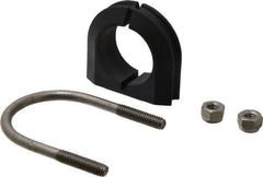 ZSI - 1" Pipe, Grade 316 Stainless Steel U Bolt Clamp with Cushion - 1/2" Panel Thickness - Exact Tool & Supply