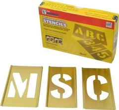 C.H. Hanson - 33 Piece, 3 Inch Character Size, Brass Stencil - Contains Letter Set - Exact Tool & Supply