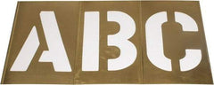 C.H. Hanson - 33 Piece, 10 Inch Character Size, Brass Stencil - Contains Letters - Exact Tool & Supply