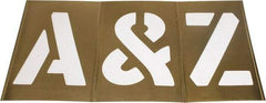 C.H. Hanson - 33 Piece, 12 Inch Character Size, Brass Stencil - Contains Letters - Exact Tool & Supply