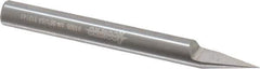 Accupro - 1/4 Inch Diameter, 2-1/2 Inch Overall Length, 3/8 Inch Split Length, Solid Carbide, Conical Point Split End Carbide Blank - Single End, 30° Point - Exact Tool & Supply