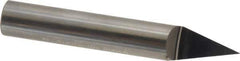 Accupro - 3/8 Inch Diameter, 2-1/2 Inch Overall Length, 1/2 Inch Split Length, Solid Carbide, Conical Point Split End Carbide Blank - Single End, 30° Point - Exact Tool & Supply