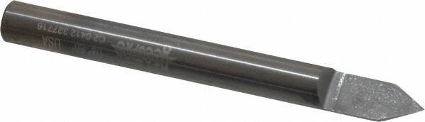 Accupro - 1/4 Inch Diameter, 2-1/2 Inch Overall Length, 3/8 Inch Split Length, Solid Carbide, Conical Point Split End Carbide Blank - Single End, 60° Point - Exact Tool & Supply