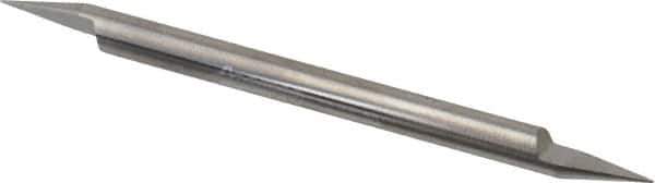 Accupro - 3/16 Inch Diameter, 3 Inch Overall Length, 3/8 Inch Split Length, Solid Carbide, Conical Point Split End Carbide Blank - Single End, 30° Point - Exact Tool & Supply