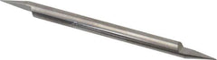 Accupro - 3/16 Inch Diameter, 3 Inch Overall Length, 3/8 Inch Split Length, Solid Carbide, Conical Point Split End Carbide Blank - Single End, 30° Point - Exact Tool & Supply